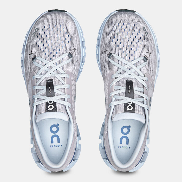 On Women's Cloud X 4 Training Shoes Grey On Women's Cloud X 4 Training Shoes Grey image number 4