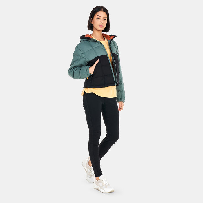Timberland Women's Canvas Puffer Jacket Green Timberland Women's Canvas Puffer Jacket Green image number 2