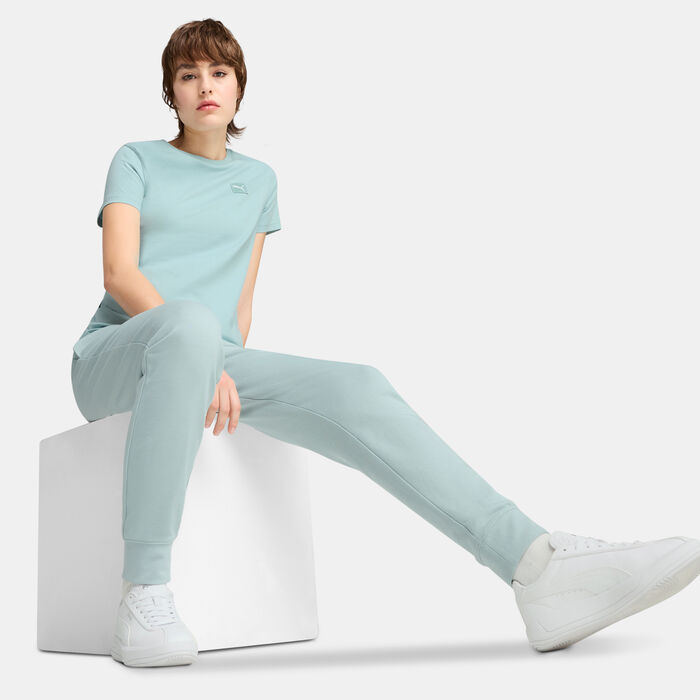 PUMA Women's Essentials Elevated T-Shirt Green PUMA Women's Essentials Elevated T-Shirt Green image number 2