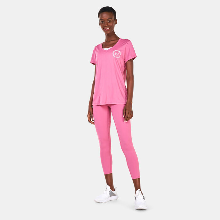 Under Armour Women's UA Tech™ Crest T-Shirt Pink image number 2