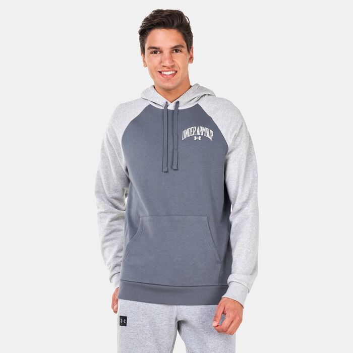 Under Armour Men's UA Rival WM Colourblock Hoodie Grey Under Armour Men's UA Rival WM Colourblock Hoodie Grey image number 0
