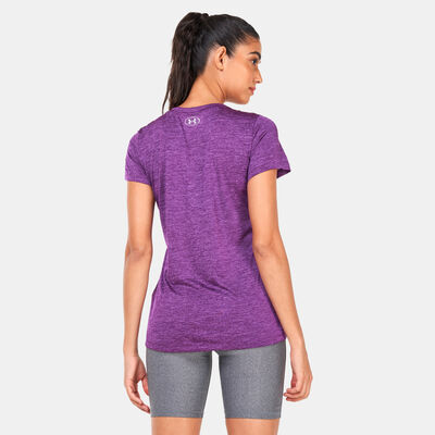 Under Armour Women's UA Tech™ Twist Training T-Shirt Purple