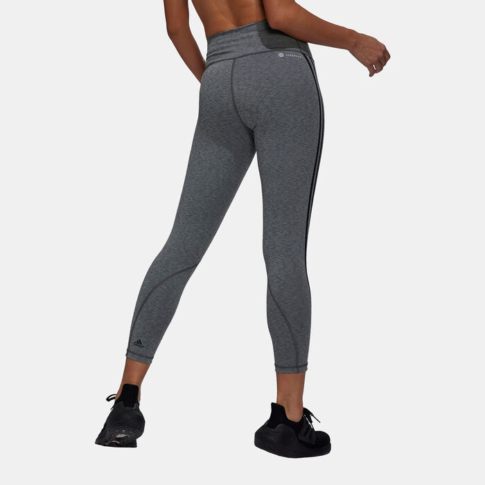 adidas Women's Optime Training Icons 7/8 Leggings Grey adidas Women's Optime Training Icons 7/8 Leggings Grey image number 1
