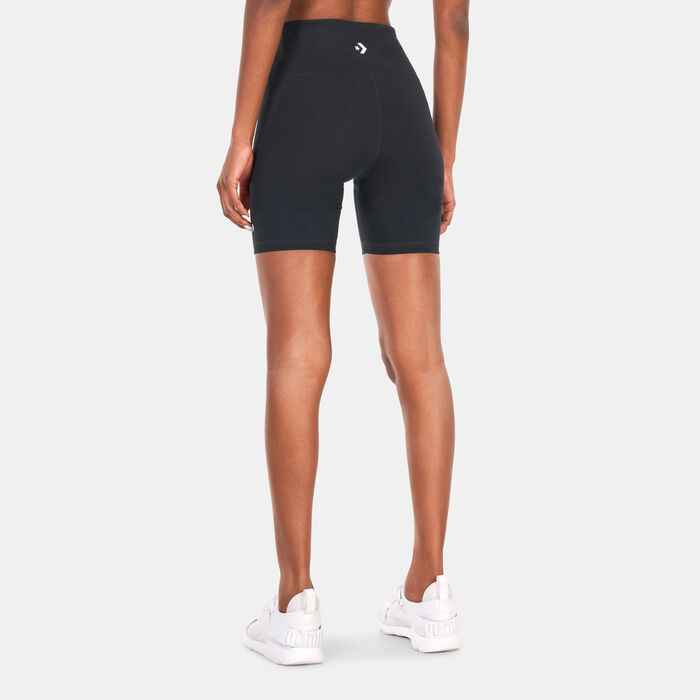 Converse Women's Wordmark Bike Shorts Black image number 1