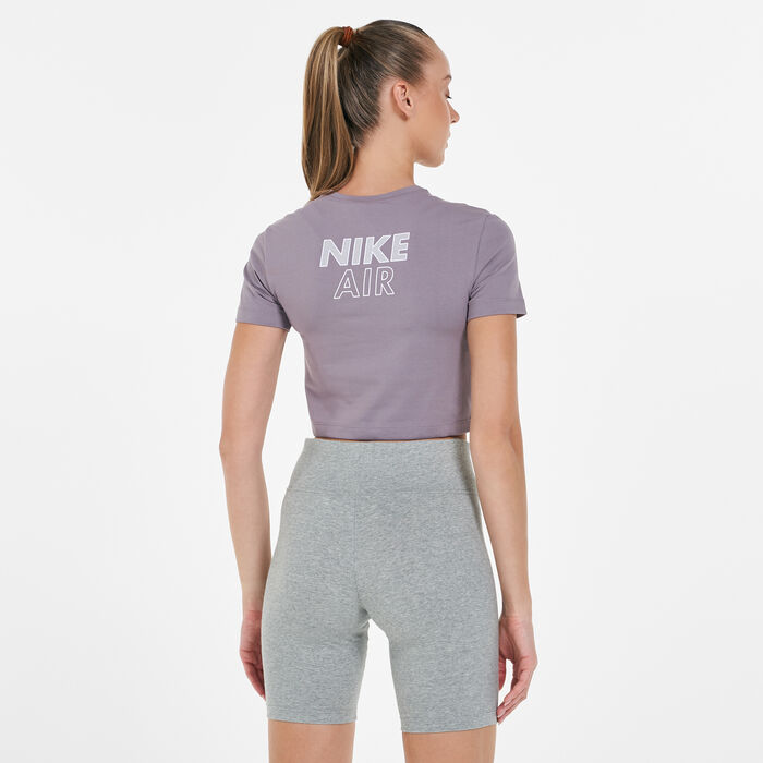 Nike Women's Air Crop Top Purple Nike Women's Air Crop Top Purple image number 1