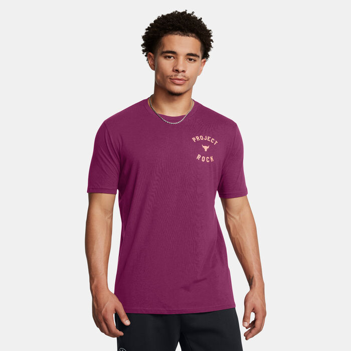 Under Armour Men's Project Rock Training T-Shirt Purple image number 0