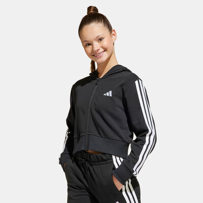 adidas Kids' Essentials Full-Zip Hoodie Black