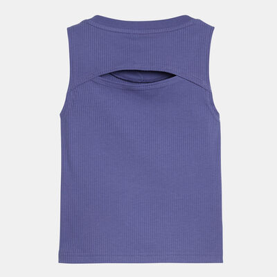 PUMA Kids' Butterfly Vibe Ribbed Tank Top Blue PUMA Kids' Butterfly Vibe Ribbed Tank Top Blue