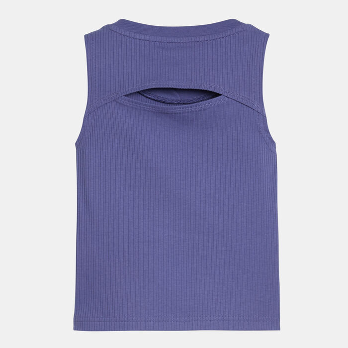 PUMA Kids' Butterfly Vibe Ribbed Tank Top Blue PUMA Kids' Butterfly Vibe Ribbed Tank Top Blue image number 1