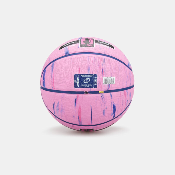 Spalding NBA Marble Series 4Her Basketball (Size 6) Pink Spalding NBA Marble Series 4Her Basketball (Size 6) Pink image number 1