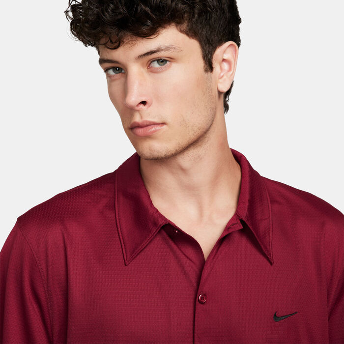 Nike Men's DNA Crossover Dri-FIT Basketball Polo Shirt Maroon image number 2