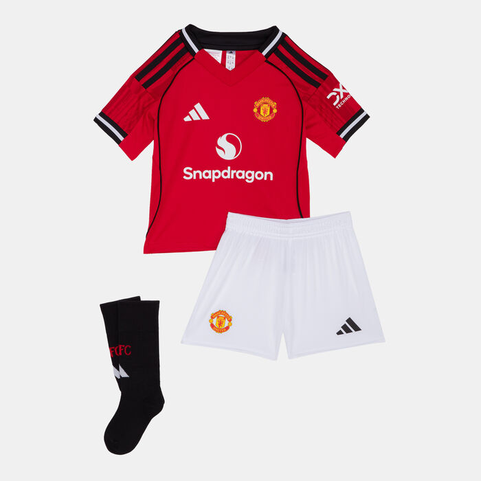 adidas Kids' Manchester United 25/26 Home Replica Football Kit Red adidas Kids' Manchester United 25/26 Home Replica Football Kit Red image number 1