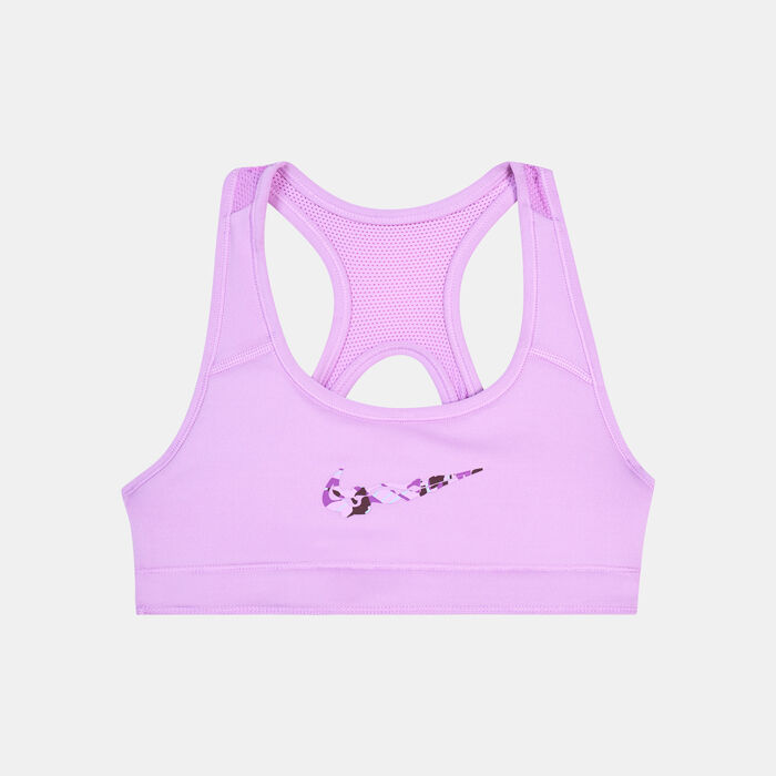 Nike Kids' Swoosh Reversible Sports Bra (Older Kids) Pink image number 2
