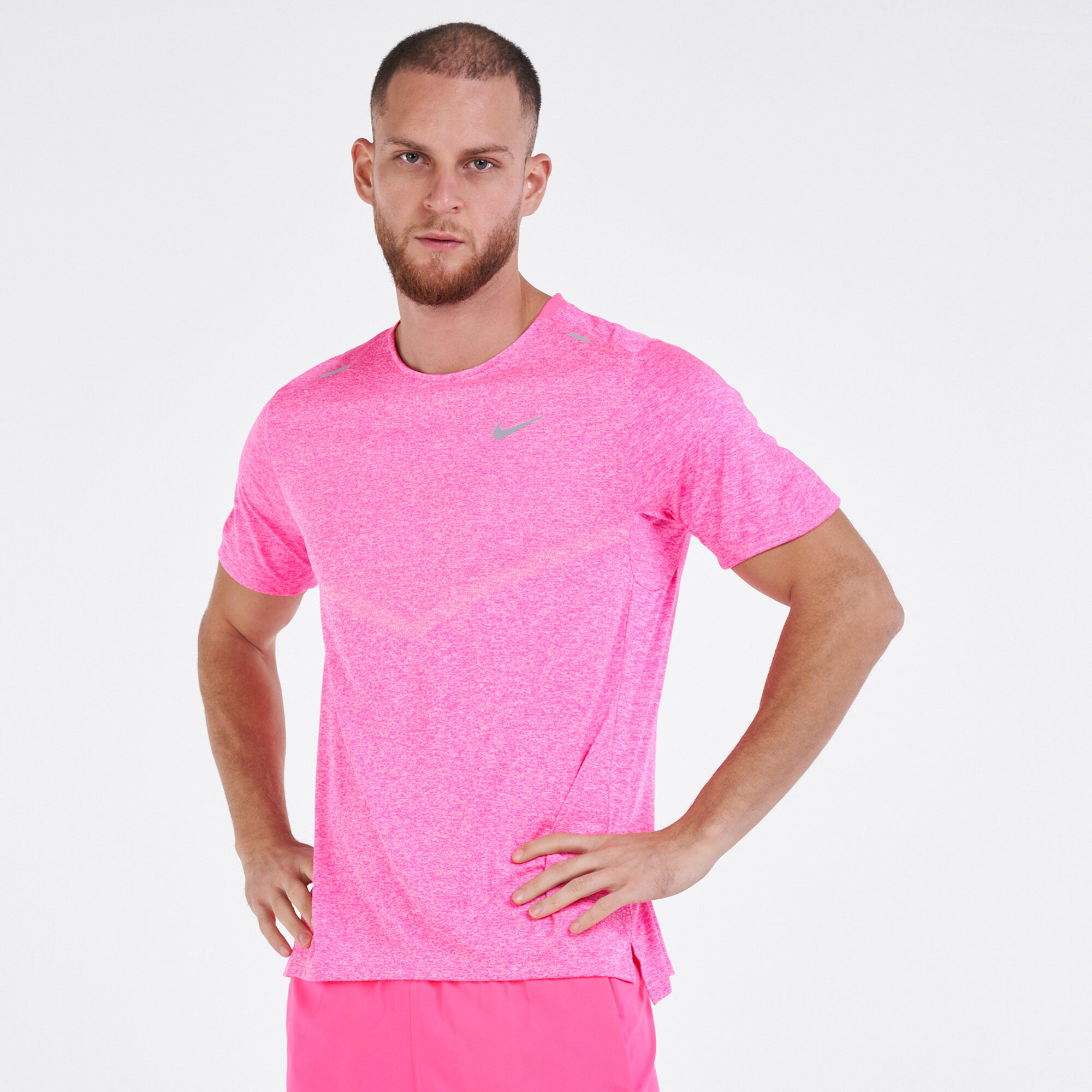 Mens pink dri fit hot sale shirt