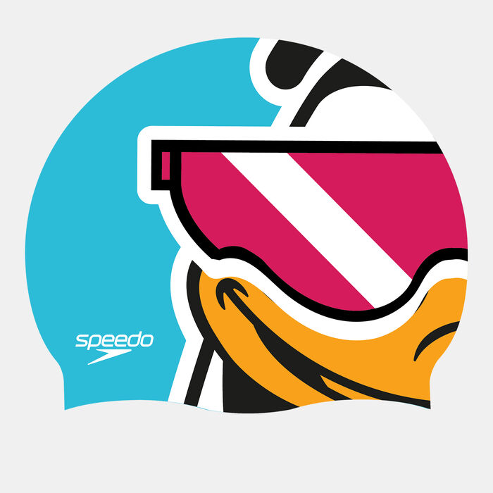 Speedo Kids' Printed Swimming Cap Blue image number 2