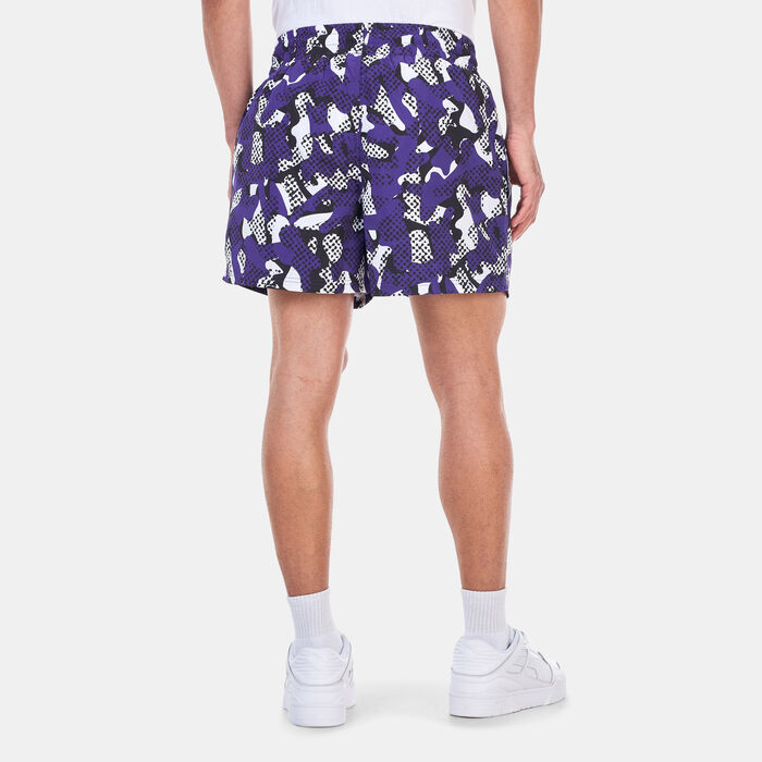 New Era Men's NBA Los Angeles Lakers All Over Print Shorts Purple New Era Men's NBA Los Angeles Lakers All Over Print Shorts Purple image number 1