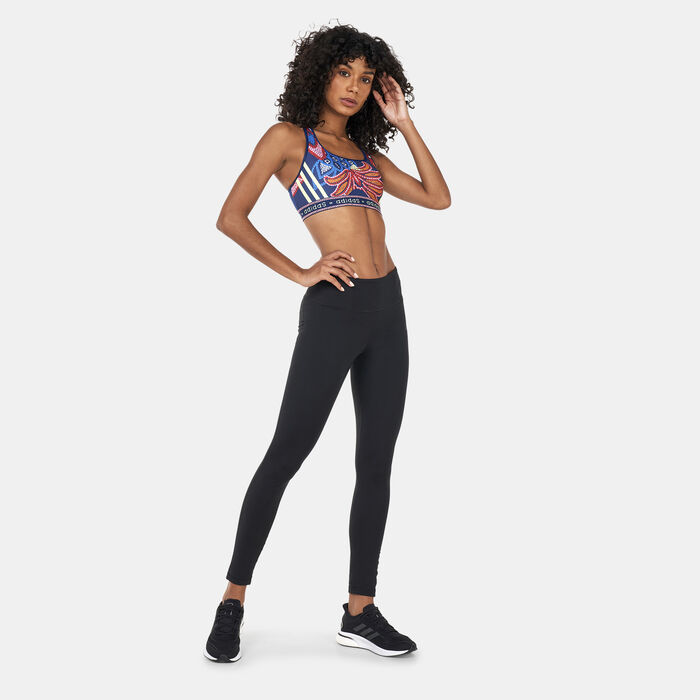 adidas Women's FARM Rio Medium-Support Sports Bra Blue adidas Women's FARM Rio Medium-Support Sports Bra Blue image number 2
