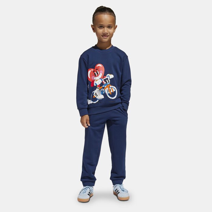 adidas Originals Kids' Sweatshirt and Pants Set Blue adidas Originals Kids' Sweatshirt and Pants Set Blue image number 0