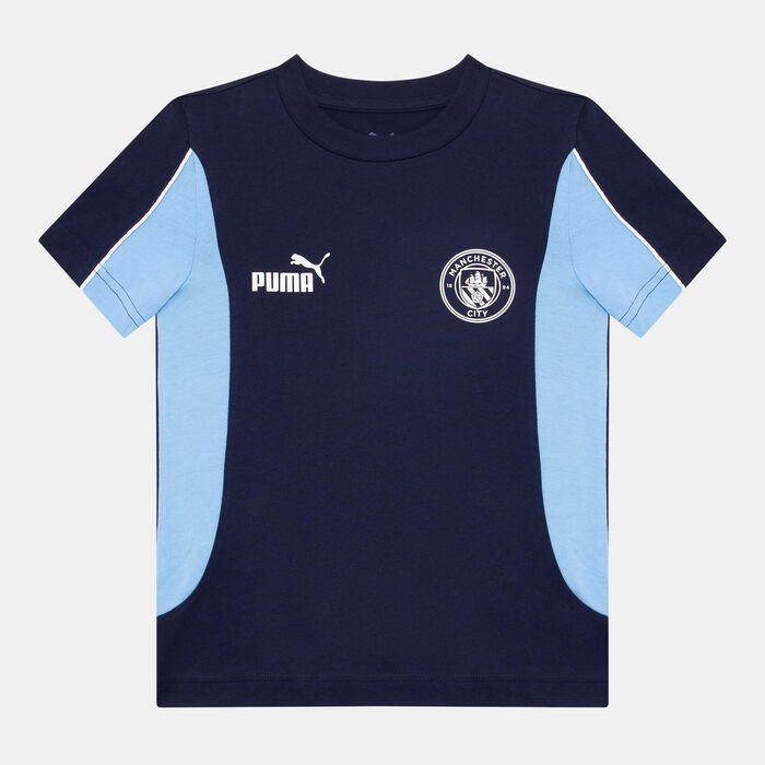 PUMA Kids' Manchester City ftblARCHIVE T-Shirt Blue PUMA Kids' Manchester City ftblARCHIVE T-Shirt Blue image number 0