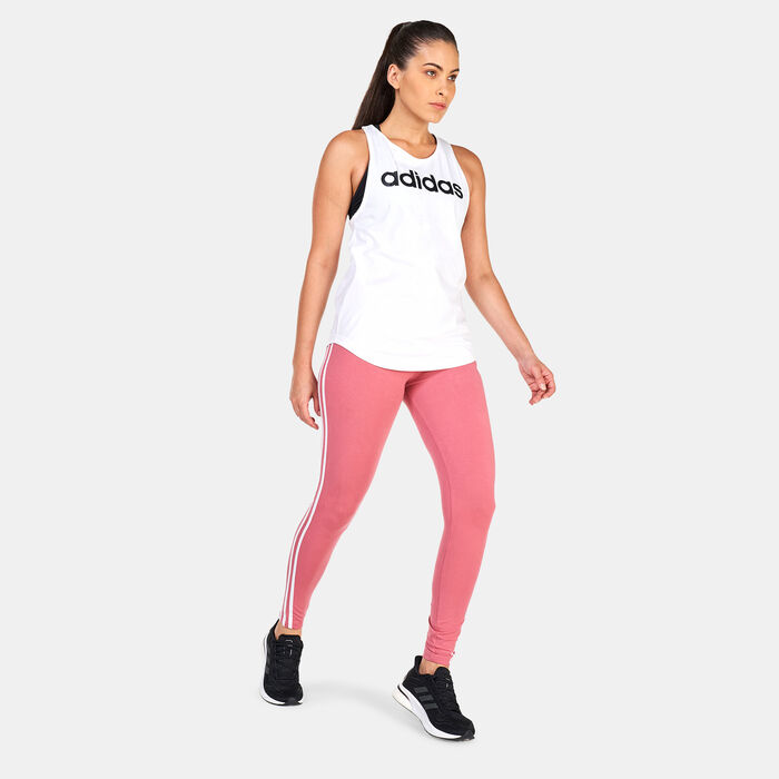 adidas Women's Essentials Loose Logo Tank Top White image number 2
