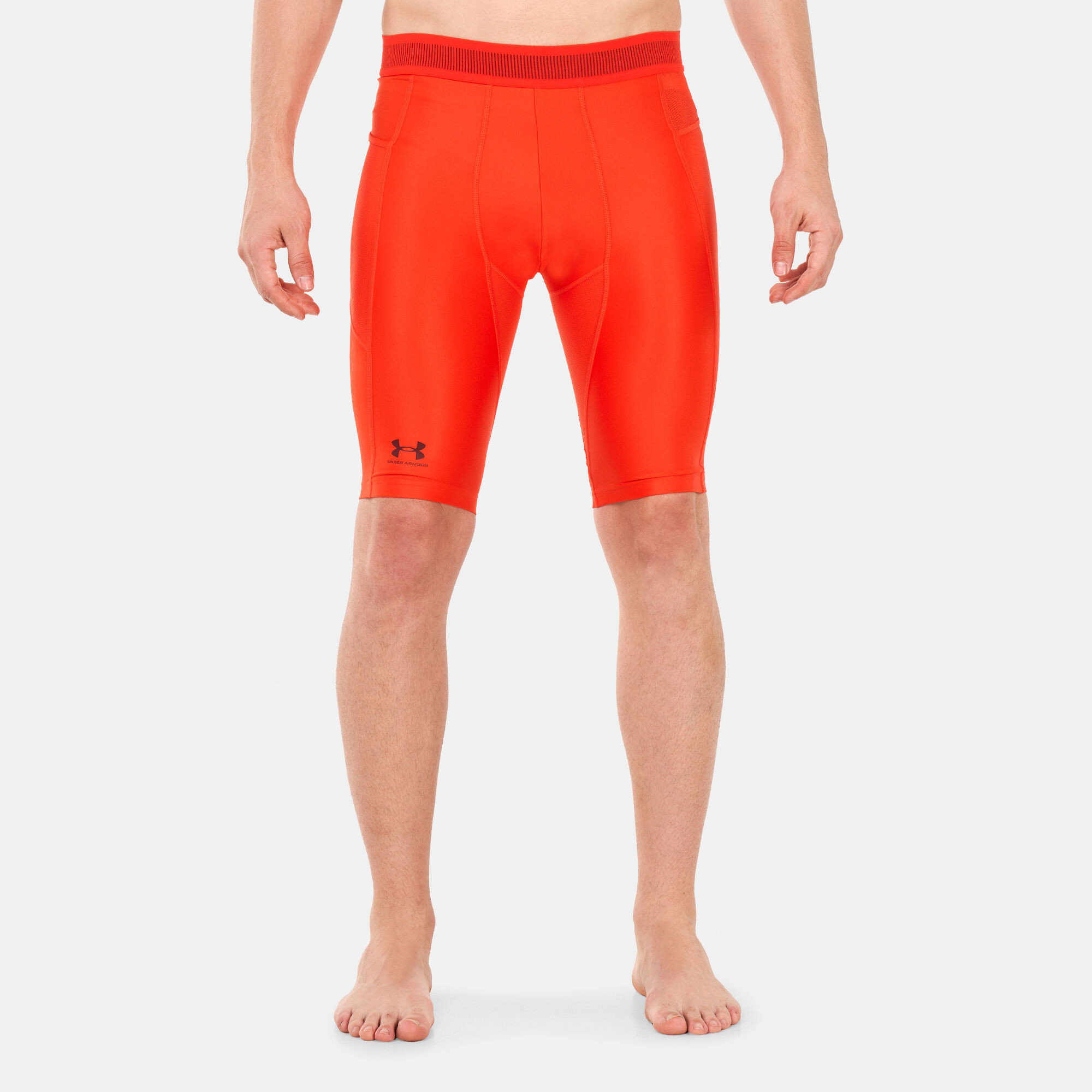 Under armour top red compression shorts