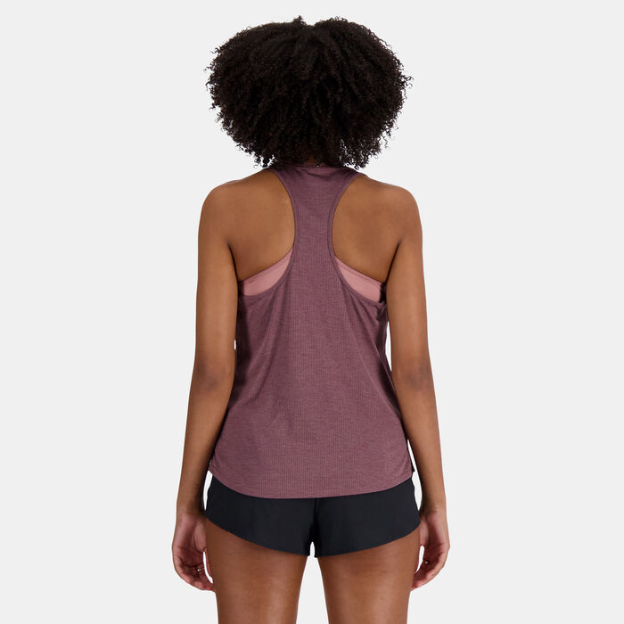 New Balance Women's Athletics Running Tank Top Red image number 3