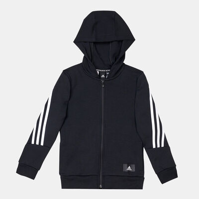adidas Kids' Future Icons 3-Stripes Full-Zip Jacket Black
