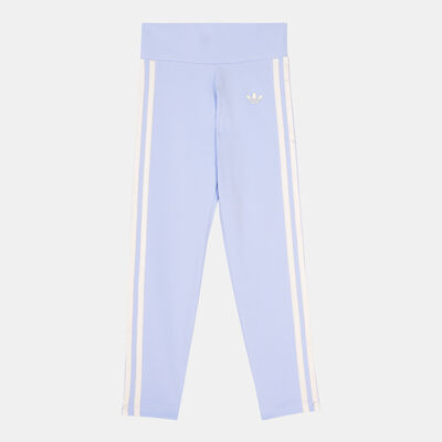 adidas Originals Kids' Graphic Print High-Waist Leggings Blue