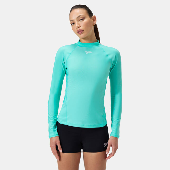 Speedo Women's Graphic Rashguard Blue Speedo Women's Graphic Rashguard Blue image number 0