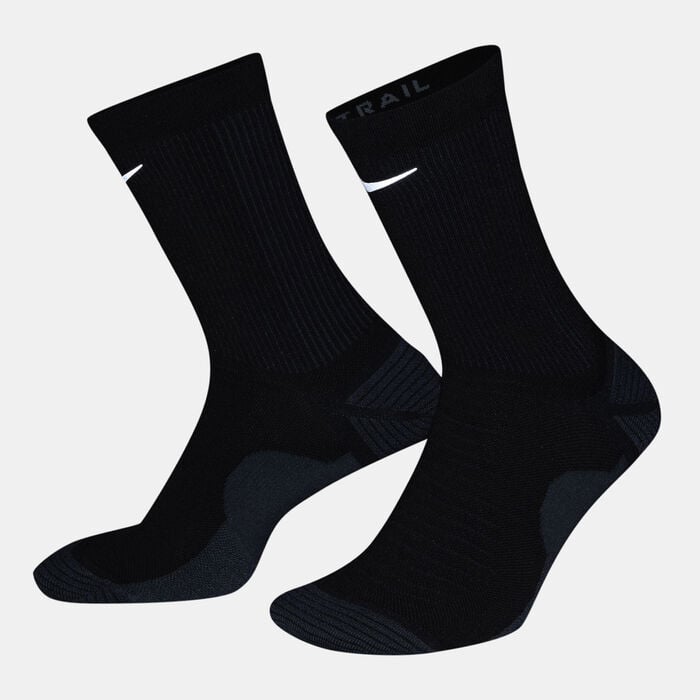 Nike Men's Dri-FIT Trail Running Crew Socks (1 Pair) Black image number 3