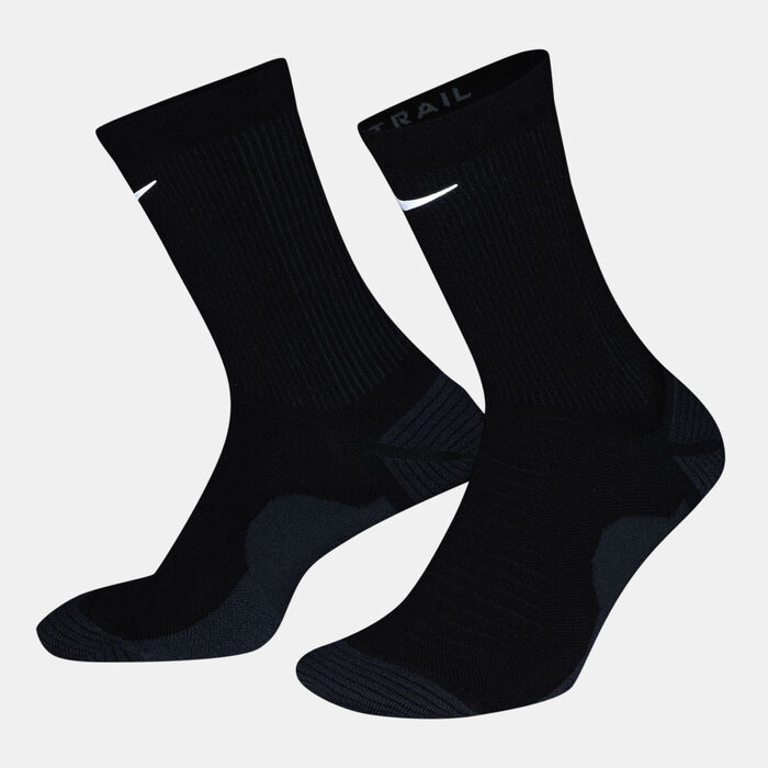 Nike Men's Dri-FIT Trail Running Crew Socks (1 Pair) Black Nike Men's Dri-FIT Trail Running Crew Socks (1 Pair) Black image number 3