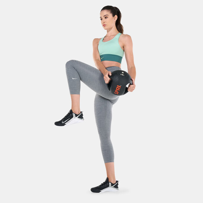 Nike Women's Swoosh Longline Sports Bra Green Nike Women's Swoosh Longline Sports Bra Green image number 2