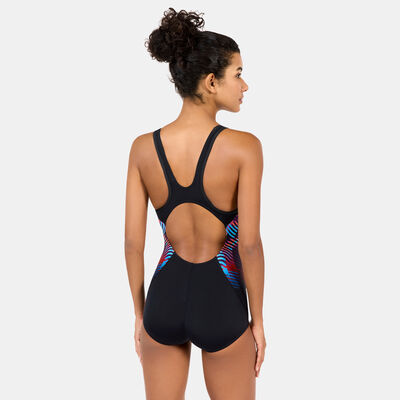 Speedo Women's Asia Fit Digital Placement Swimsuit Multi-Color