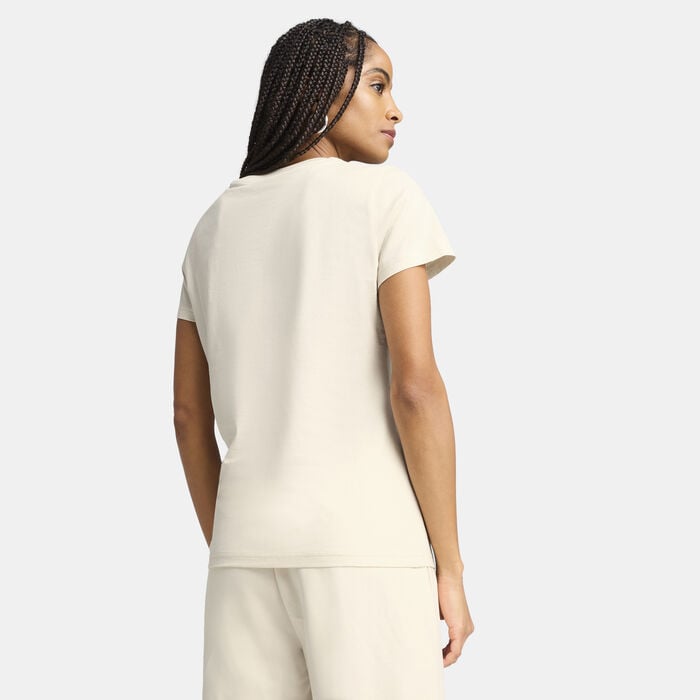 PUMA Women's Essential Script T-Shirt Beige PUMA Women's Essential Script T-Shirt Beige image number 1