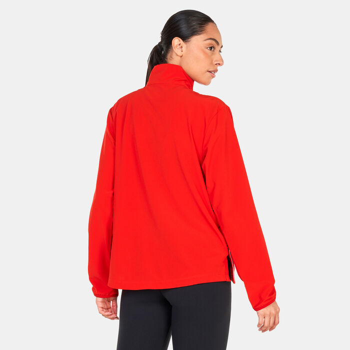 Nike Women's Dri-FIT 1/2-Zip Running Jacket Red Nike Women's Dri-FIT 1/2-Zip Running Jacket Red image number 1