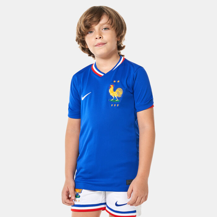 Nike Kids' FFF (France) Stadium Dri-FIT Replica Home Football Jersey Blue Nike Kids' FFF (France) Stadium Dri-FIT Replica Home Football Jersey Blue image number 0