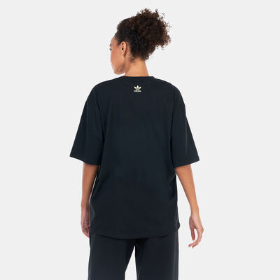 adidas Originals Women's Oversized Graphic T-Shirt Black