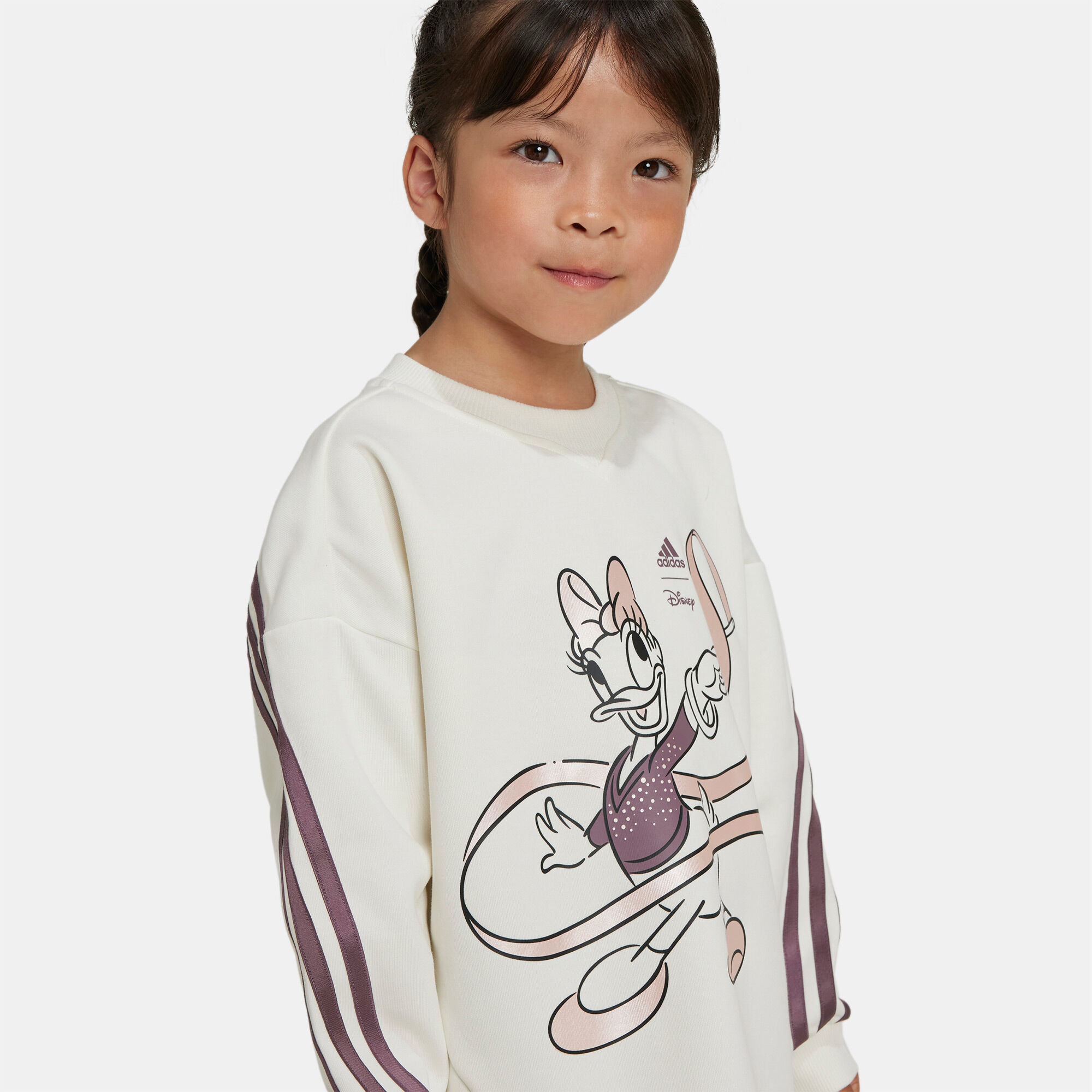 Boys white adidas sweatshirt top