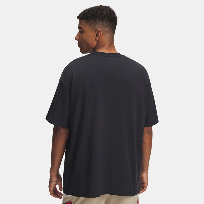 Under Armour Men's U Logo Heavyweight T-Shirt Black Under Armour Men's U Logo Heavyweight T-Shirt Black image number 1