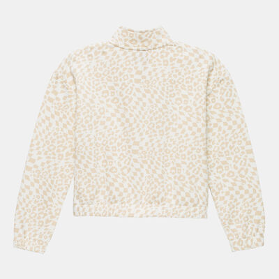 Vans Kids' Printed Half-Zip Jacket Beige