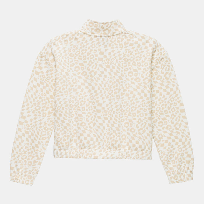 Vans Kids' Printed Half-Zip Jacket Beige image number 1