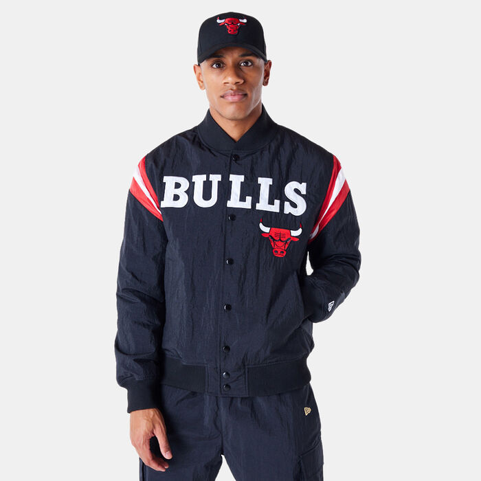 New Era Men's NBA Chicago Bulls Panel Bomber Jacket Black New Era Men's NBA Chicago Bulls Panel Bomber Jacket Black image number 0