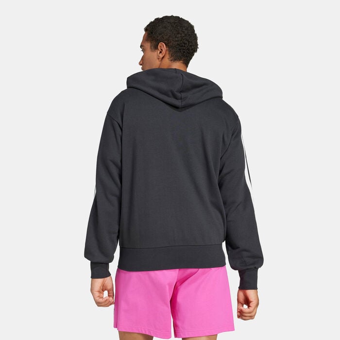 adidas Men's Essentials 3-Stripes Hoodie Black adidas Men's Essentials 3-Stripes Hoodie Black image number 1