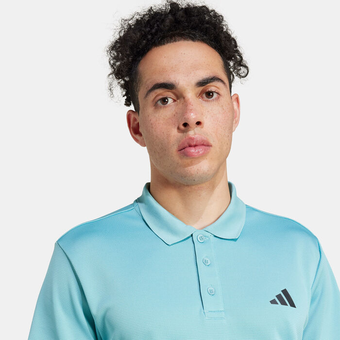 adidas Men's Train Essentials Training Polo Shirt Blue adidas Men's Train Essentials Training Polo Shirt Blue image number 3