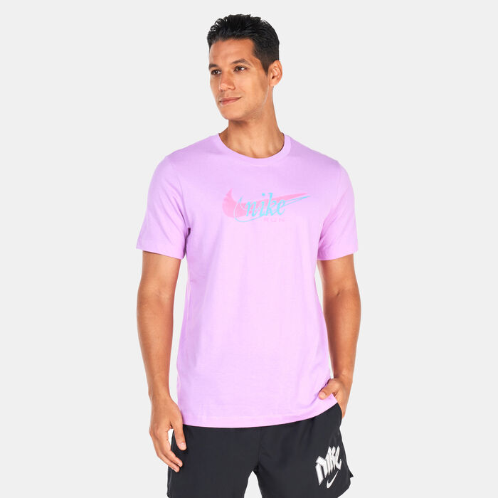 Nike Men's Dri-FIT Running T-Shirt Pink image number 0