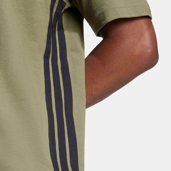adidas Men's Essentials 3-Stripes T-Shirt Green adidas Men's Essentials 3-Stripes T-Shirt Green image number 4