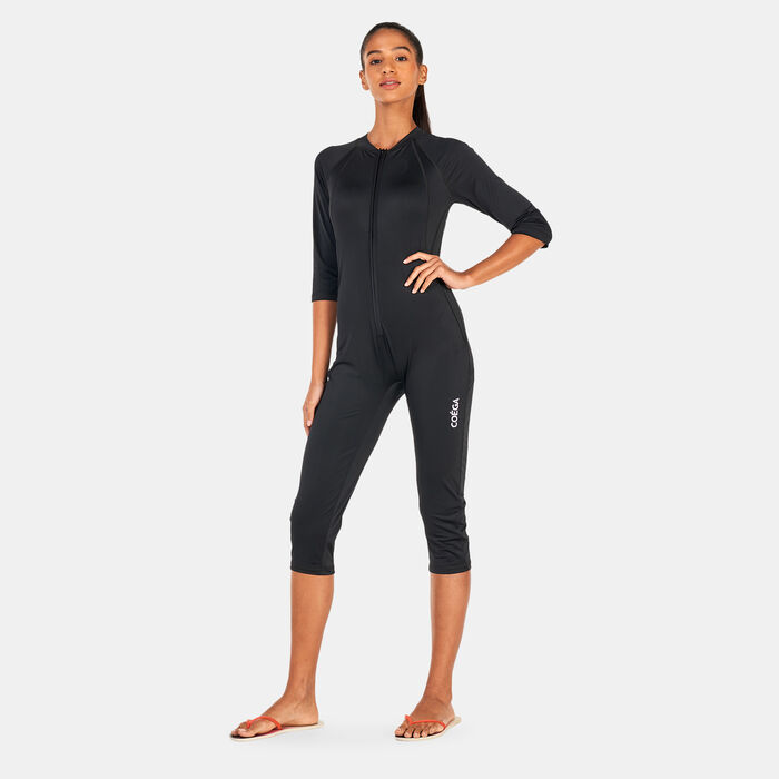 COEGA Women's 3/4 Length One-Piece SlimKini Black COEGA Women's 3/4 Length One-Piece SlimKini Black image number 0