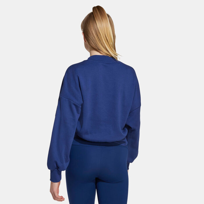 adidas Kids' Seasonals Essentials Sweatshirt Blue adidas Kids' Seasonals Essentials Sweatshirt Blue image number 1