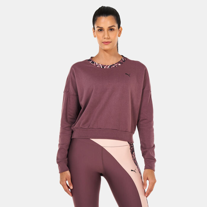 PUMA Women's Safari Glam Training Sweatshirt Brown PUMA Women's Safari Glam Training Sweatshirt Brown image number 0