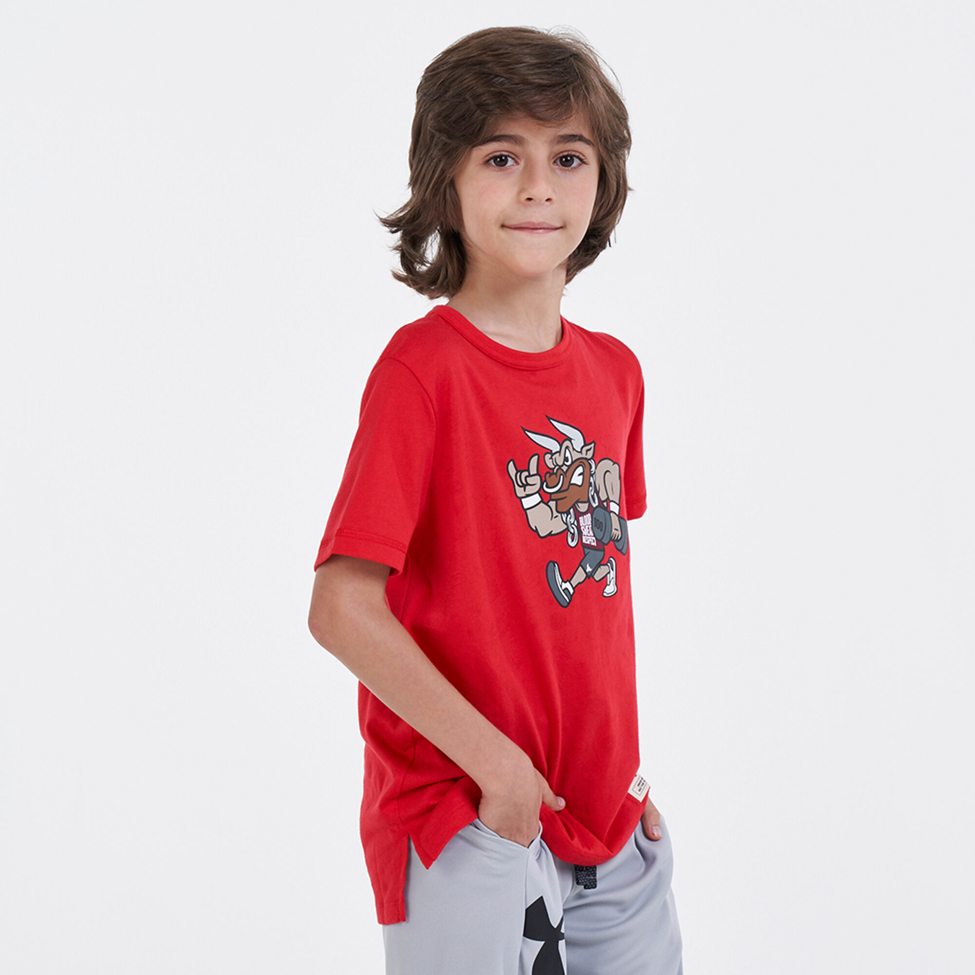 Buy Under Armour Kids Project Rock Show Me Sweat T Shirt Red in
